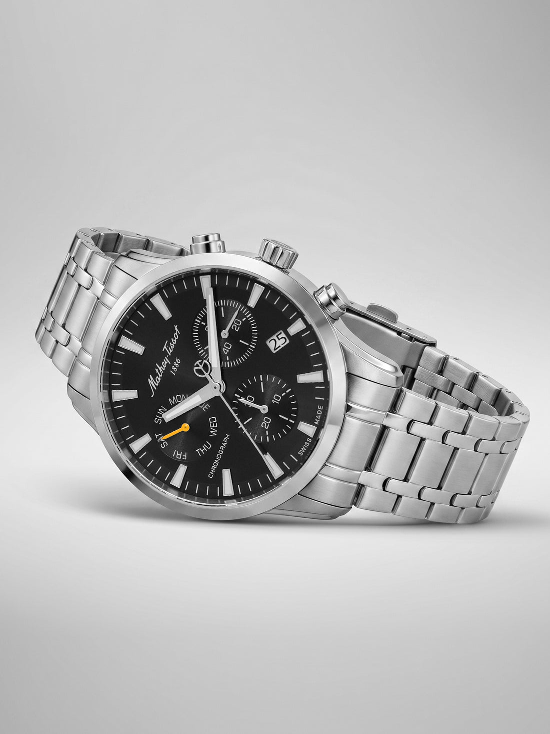 Mathey-Tissot Swiss Made Quartz Black Dial Analog Watch - Gents H197CHAN