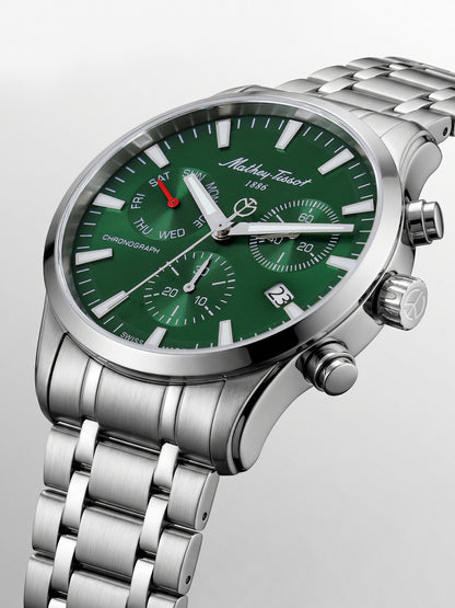 Mathey-Tissot Swiss Made Quartz Green Dial Analog Watch - Gents H197CHAV