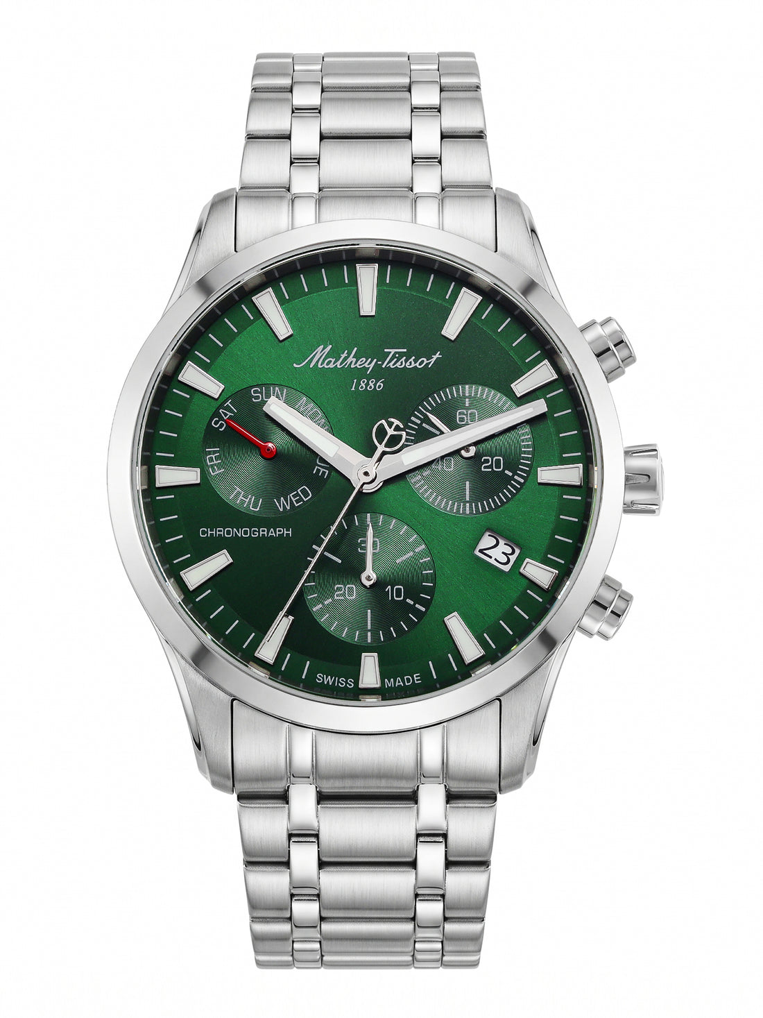Mathey-Tissot Swiss Made Quartz Green Dial Analog Watch - Gents H197CHAV
