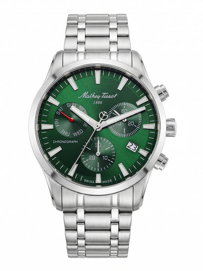 Mathey-Tissot Swiss Made Quartz Green Dial Analog Watch - Gents H197CHAV