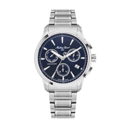 Mathey-Tissot Swiss Made Lancelot Chronograph Quartz Blue Dial  Gents Watch - H198CHABU