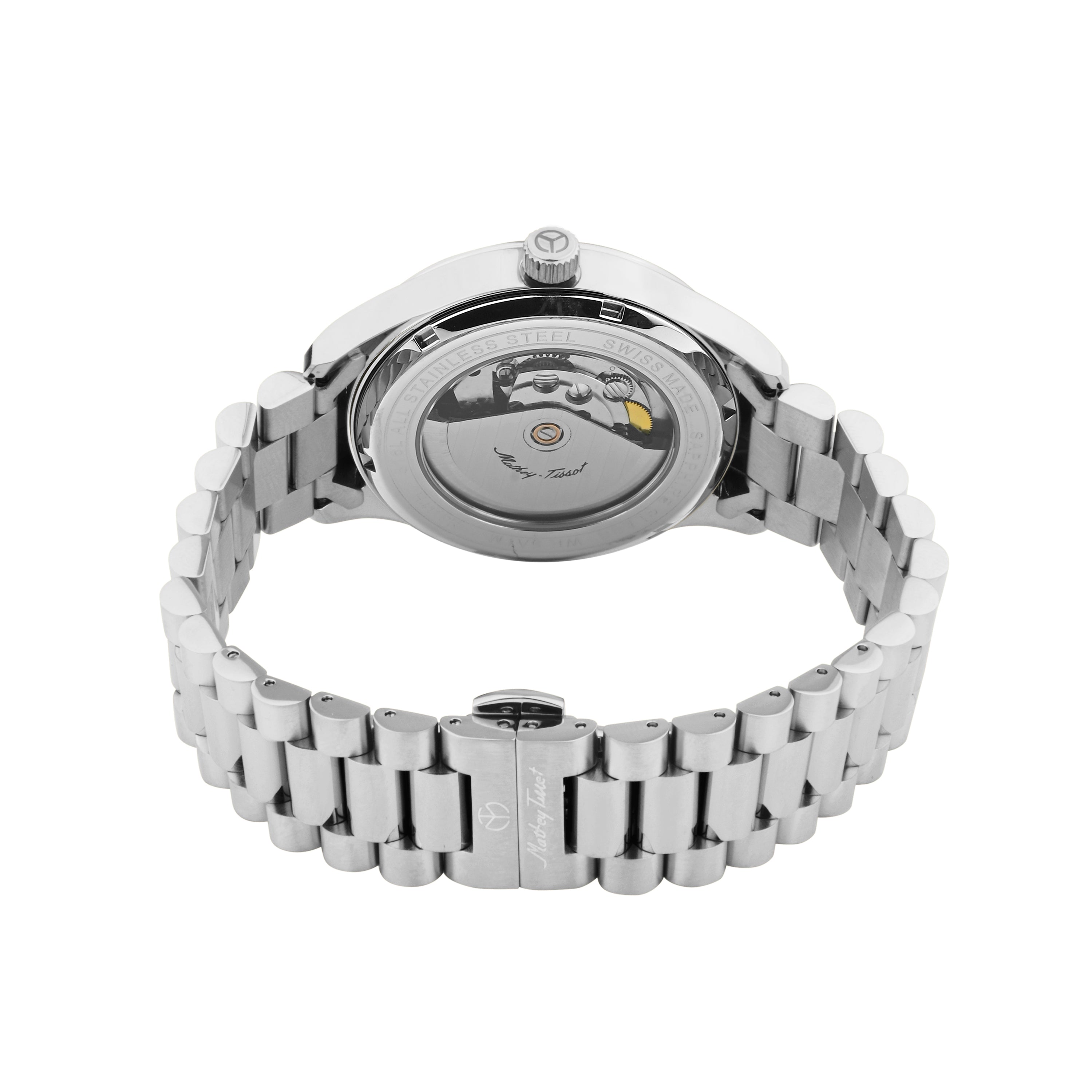 Mathey-Tissot Swiss Made Urban Power Reserve Quartz Black Dial Analog Watch For Gents - H411ATPRAN