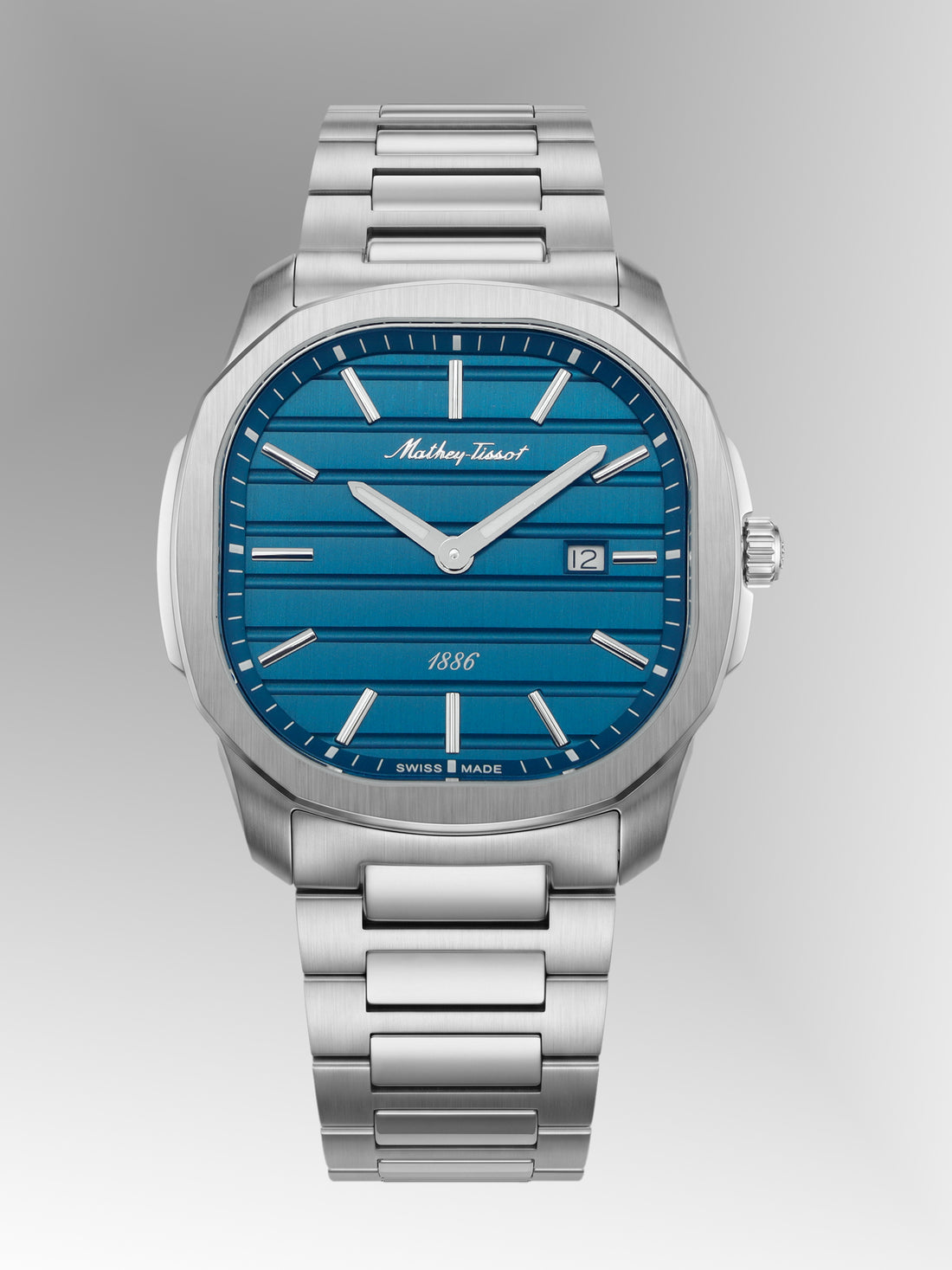 Mathey-Tissot Swiss Made Quartz Blue Dial Analog Watch For -Gents H413ABU