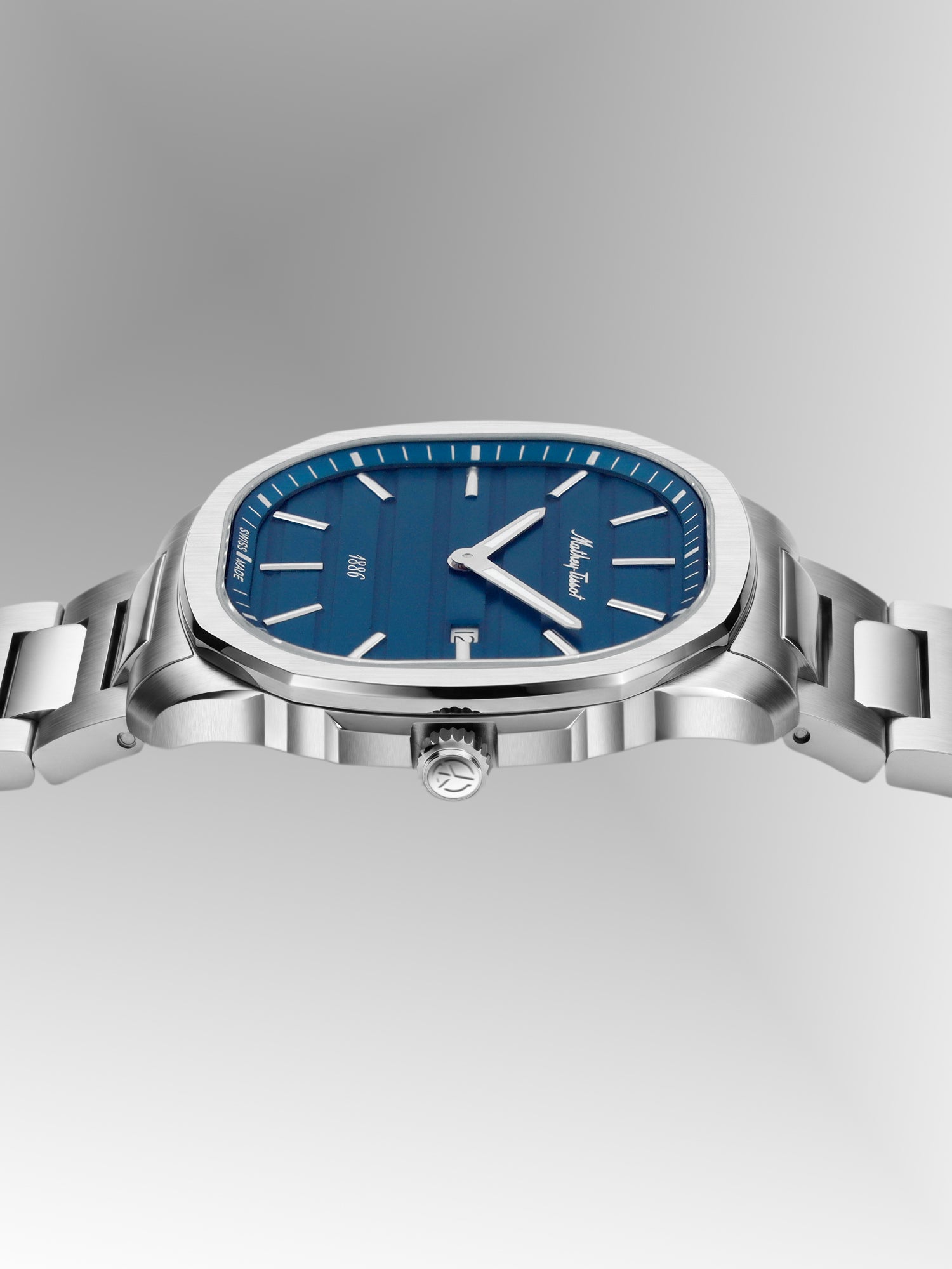 Mathey-Tissot Swiss Made Quartz Blue Dial Analog Watch For -Gents H413ABU