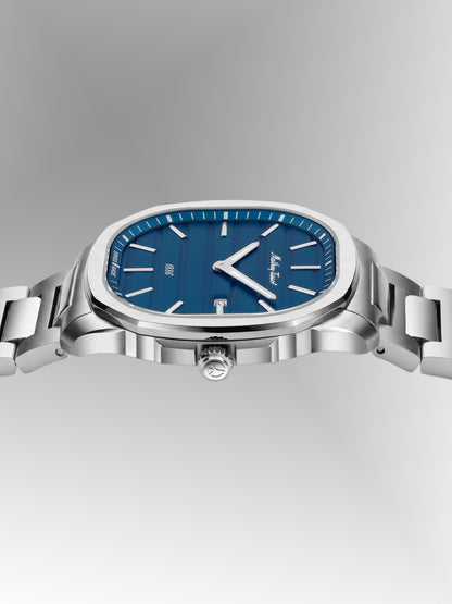 Mathey-Tissot Swiss Made Quartz Blue Dial Analog Watch For -Gents H413ABU