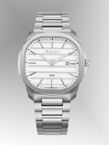 Mathey-Tissot Swiss Made Quartz White Dial Analog Watch For -Gents H413AI