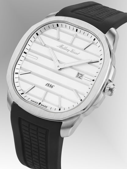 Mathey-Tissot Swiss Made Quartz White Dial Analog Watch For -Gents H413ALI