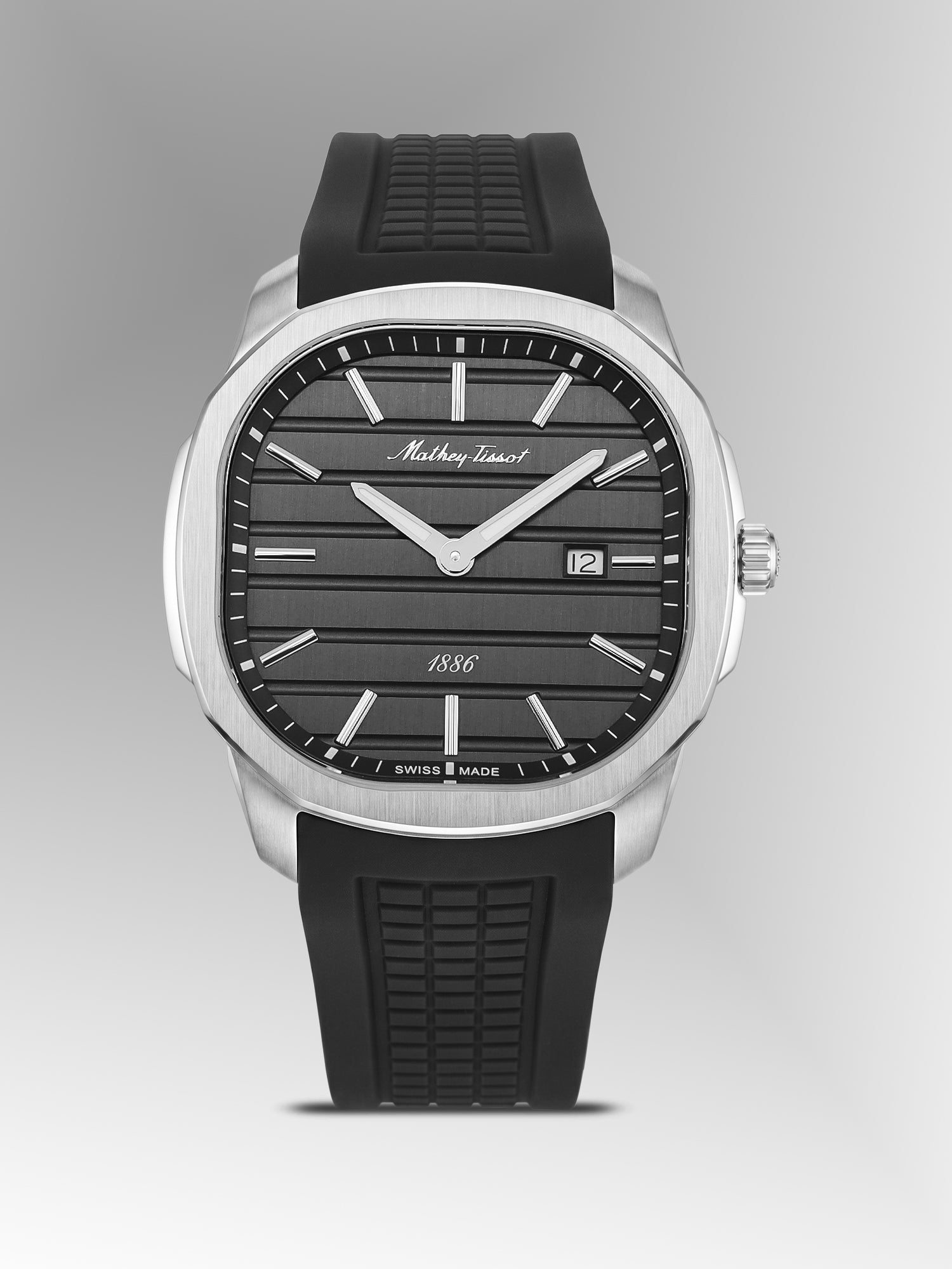 Mathey-Tissot Swiss Made Quartz Black Dial Analog Watch For -Gents H413ALN
