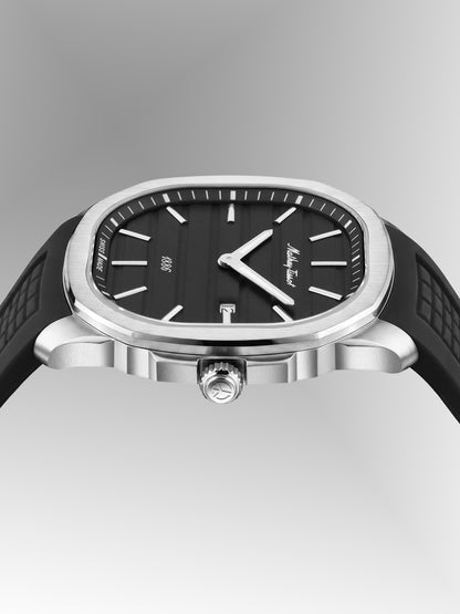 Mathey-Tissot Swiss Made Quartz Black Dial Analog Watch For -Gents H413ALN