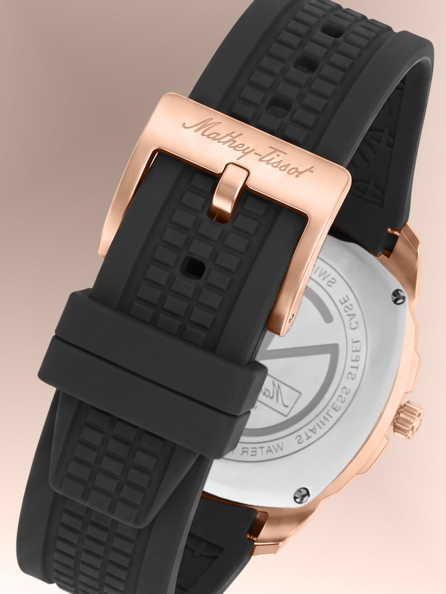 Mathey-Tissot Swiss Made Quartz Black Dial Analog Watch For -Gents H413PLN