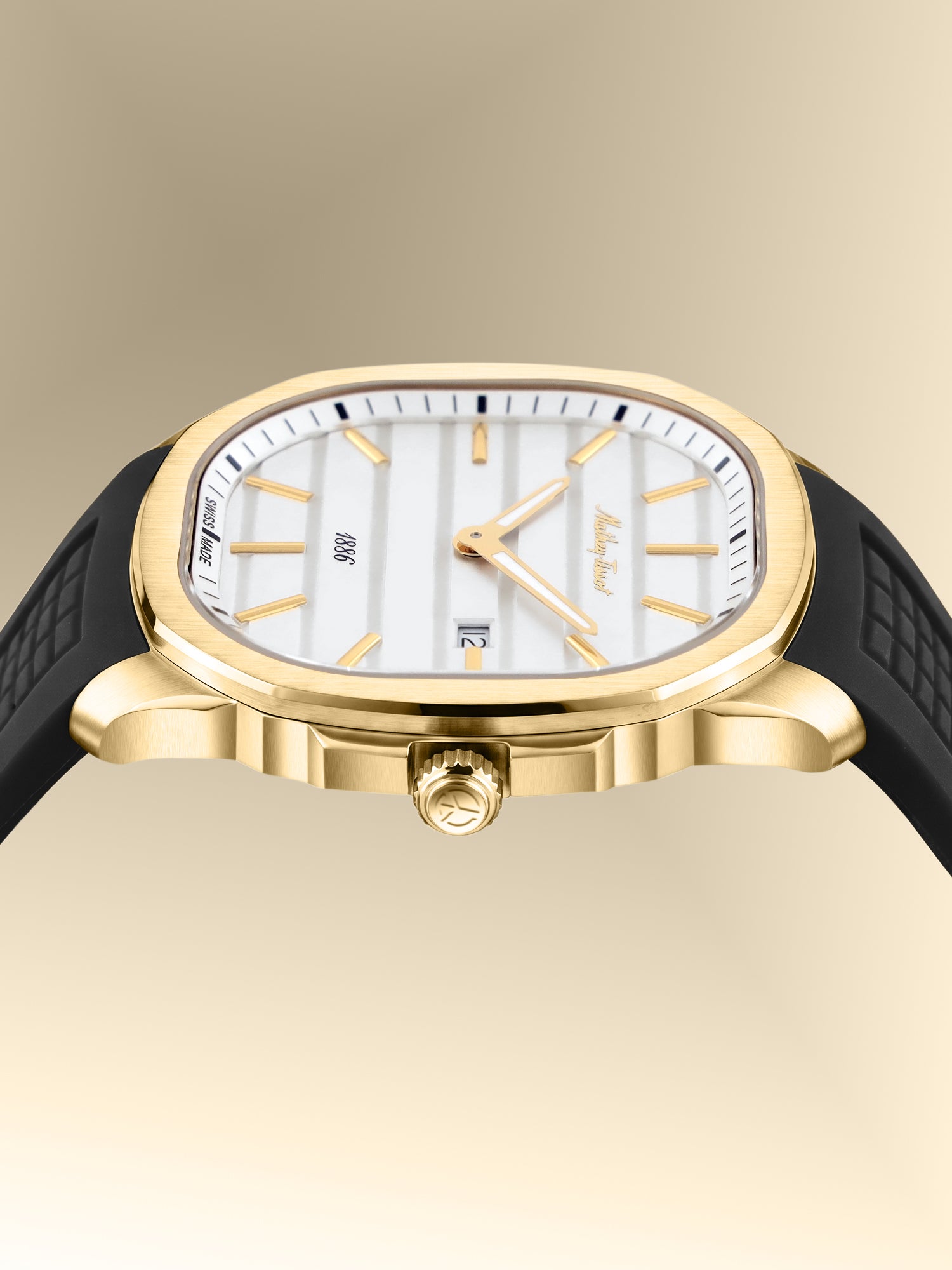 Mathey-Tissot Swiss Made Quartz White Dial Analog Watch For -Gents H413PLYI