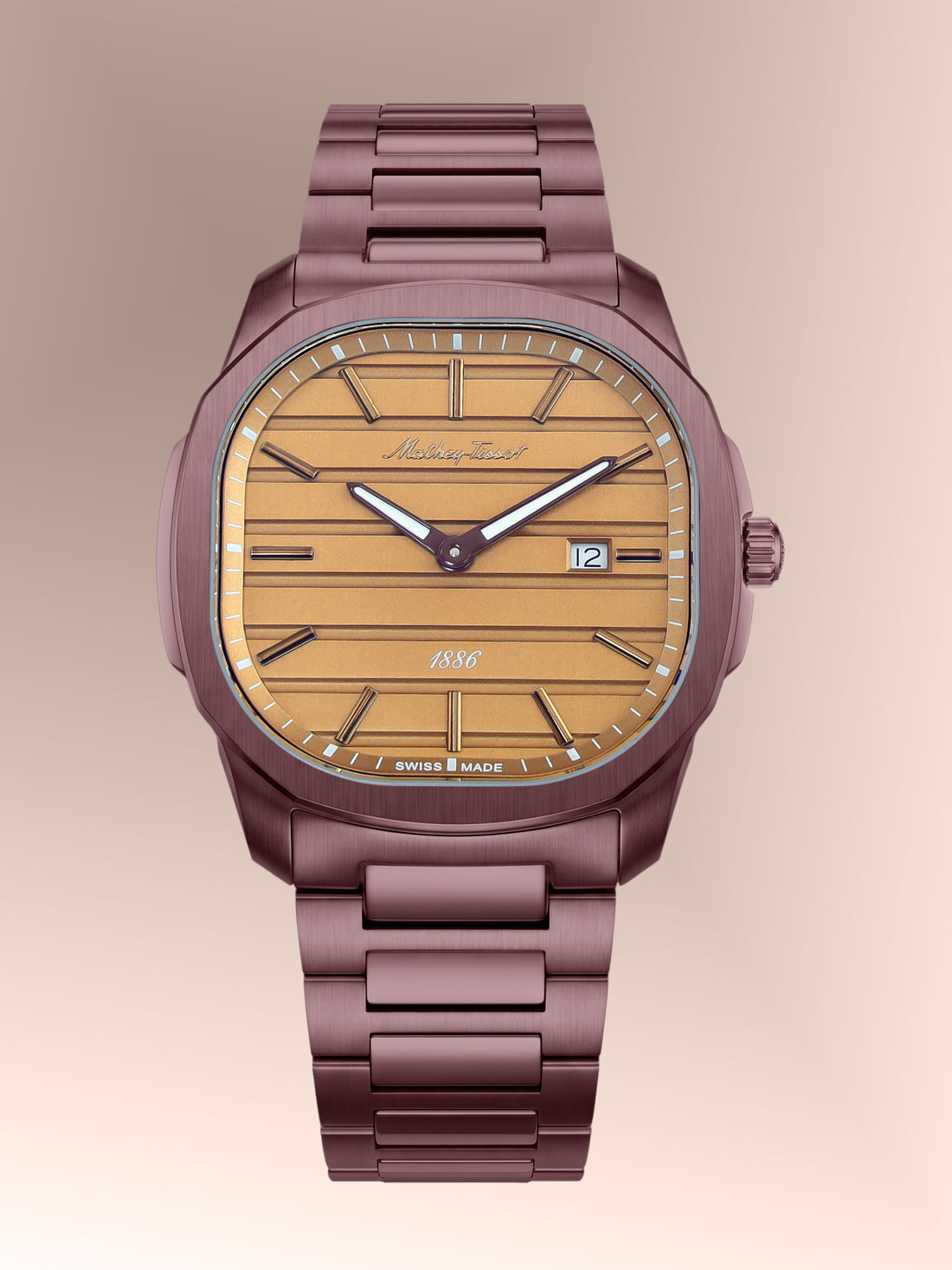 Mathey-Tissot Swiss Made Quartz Brown Dial Analog Watch For -Gents H413PM