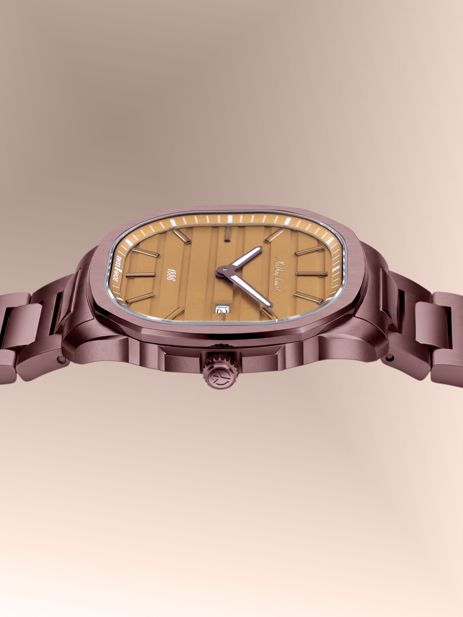 Mathey-Tissot Swiss Made Quartz Brown Dial Analog Watch For -Gents H413PM