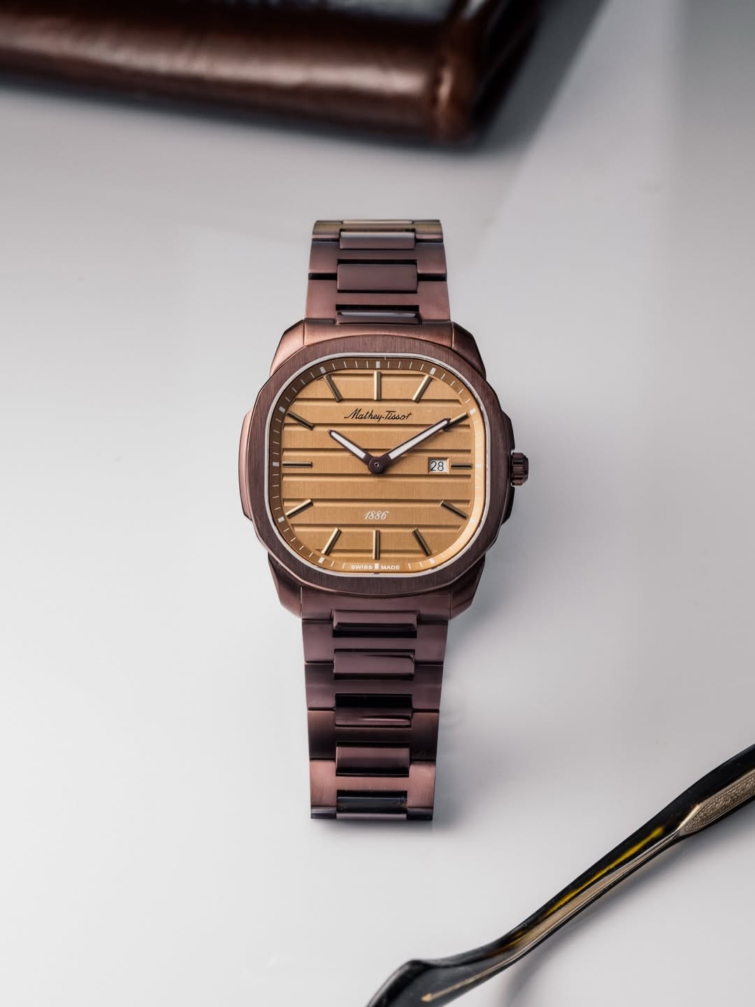 Mathey-Tissot Swiss Made Quartz Brown Dial Analog Watch For -Gents H413PM