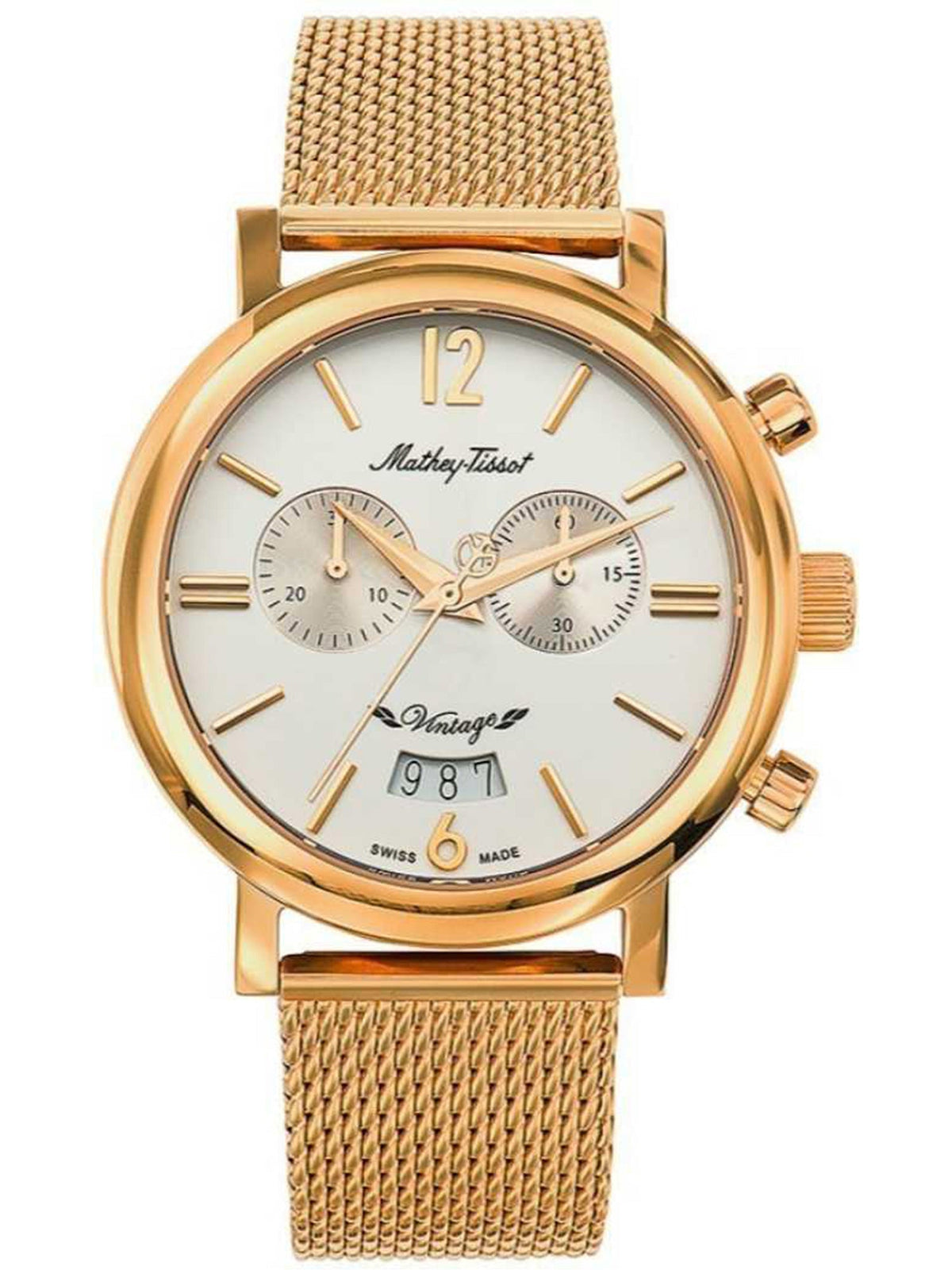 Mathey-Tissot Analog White Dial Men&