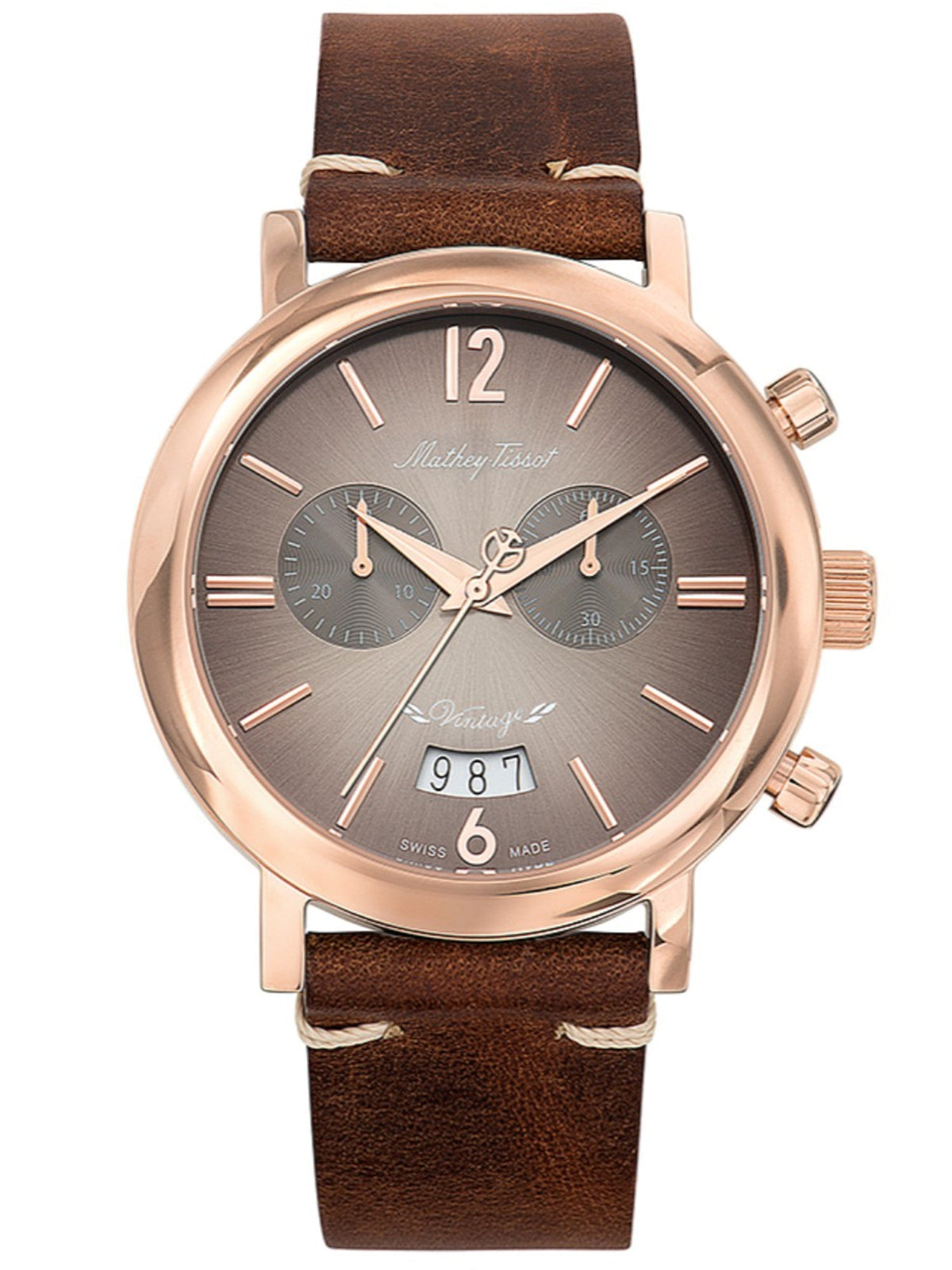 Mathey-Tissot Analog Brown Dial Men&