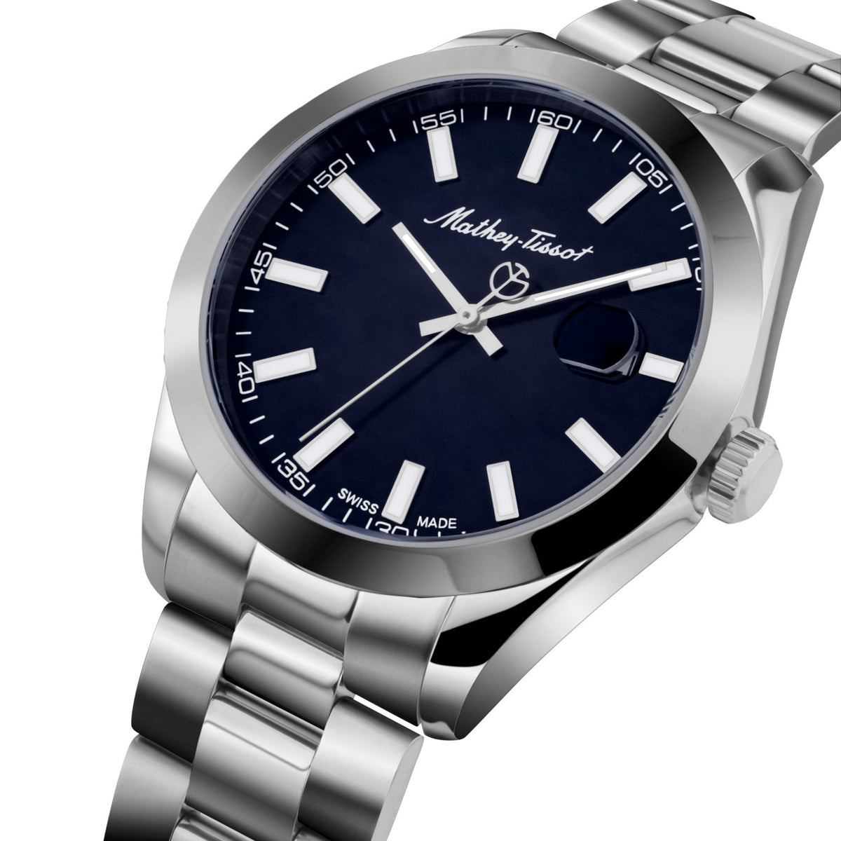 Mathey-Tissot Swiss Made Analog Blue Dial Watch For Men - H450ABU