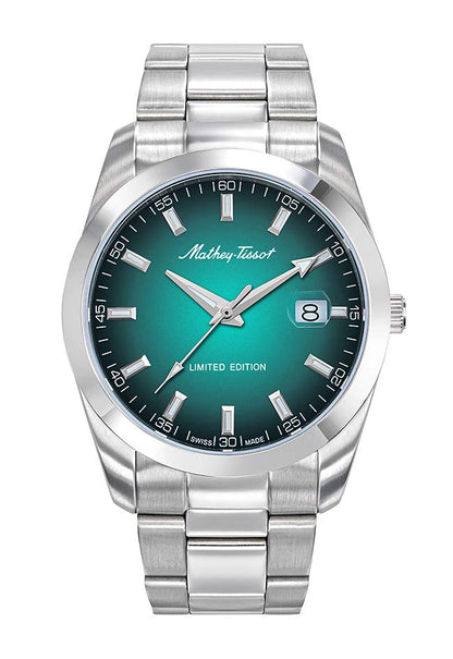 Mathey-Tissot Mathy Sunray Swiss Made Quartz Green Dial Watch For - Gents H451VEN