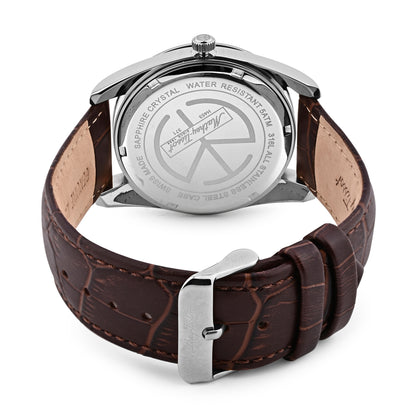 Mathey-Tissot Swiss Made Mathy I Day-Date Quatrz White Dial Analog Watch For Gents - H453ALS