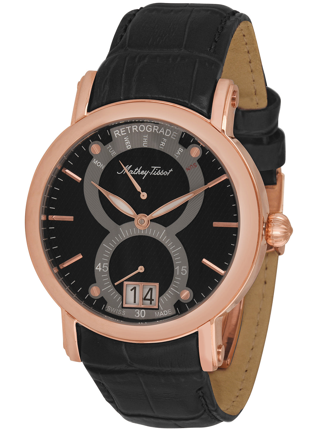 Mathey-Tissot Swiss Made Analog Black Dial Gents Watch-H7022PN