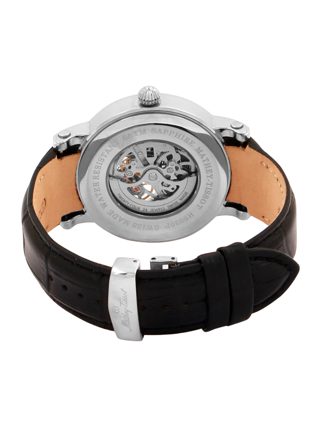 Mathey-Tissot Swiss Made Skeleton Automatic Analog Black Dial Gents Watch-H7050AN