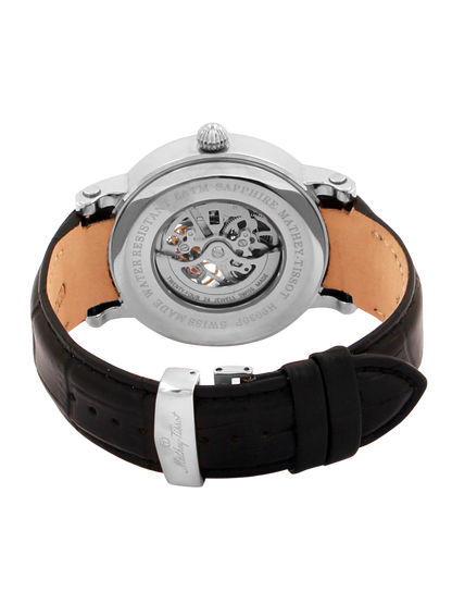 Mathey-Tissot Swiss Made Skeleton Automatic Analog Black Dial Gents Watch-H7050AN