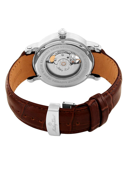 Mathey-Tissot Swiss Made Automatic Skeleton Analog Silver Dial Gents Watch-H7051AI