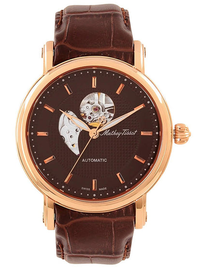 Mathey-Tissot Skeleton Analog Brown Dial Men&