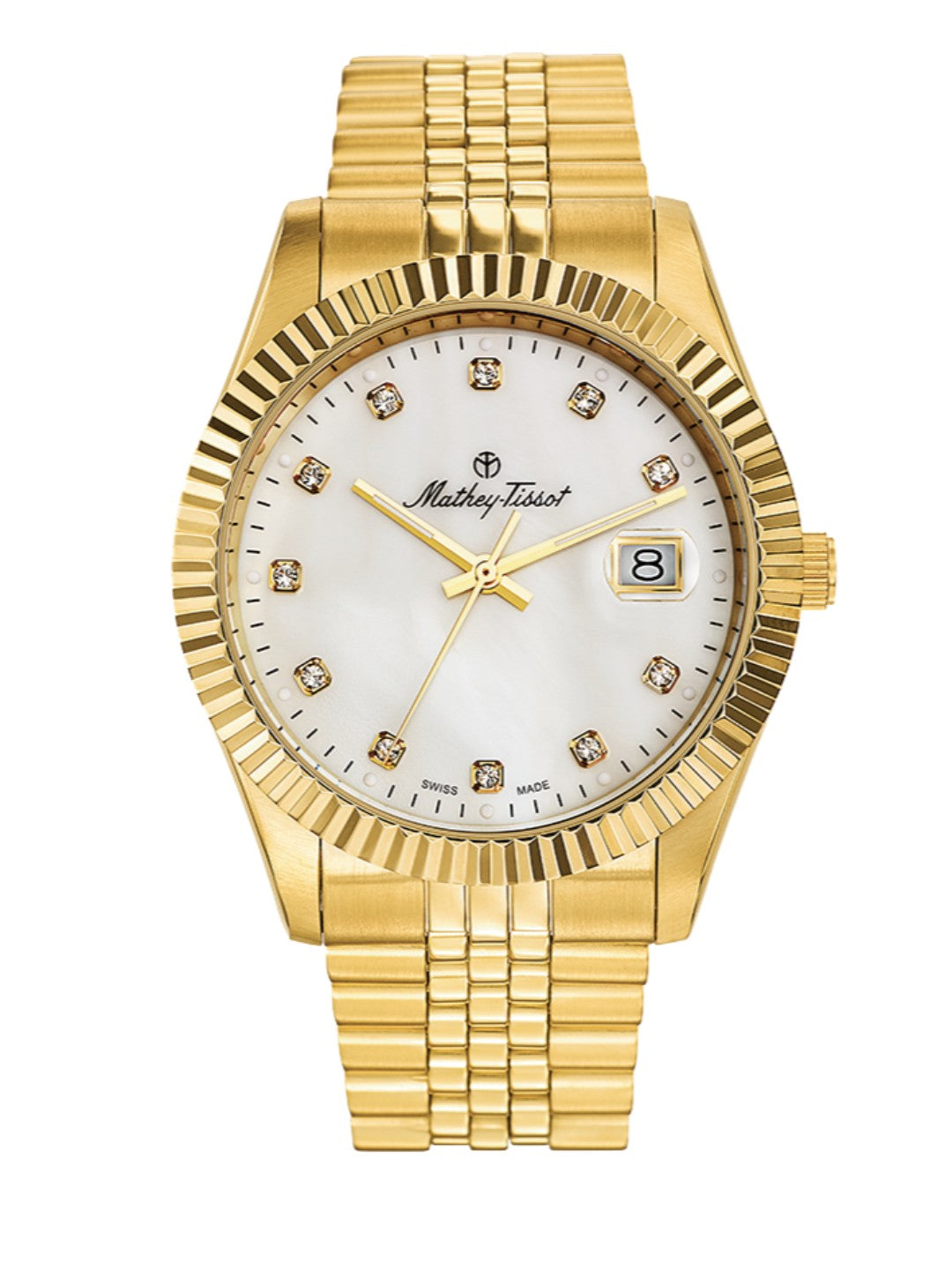 Mathey-Tissot Swiss Made Analog Mother of Pearl Dial Watch For Men - H710PI
