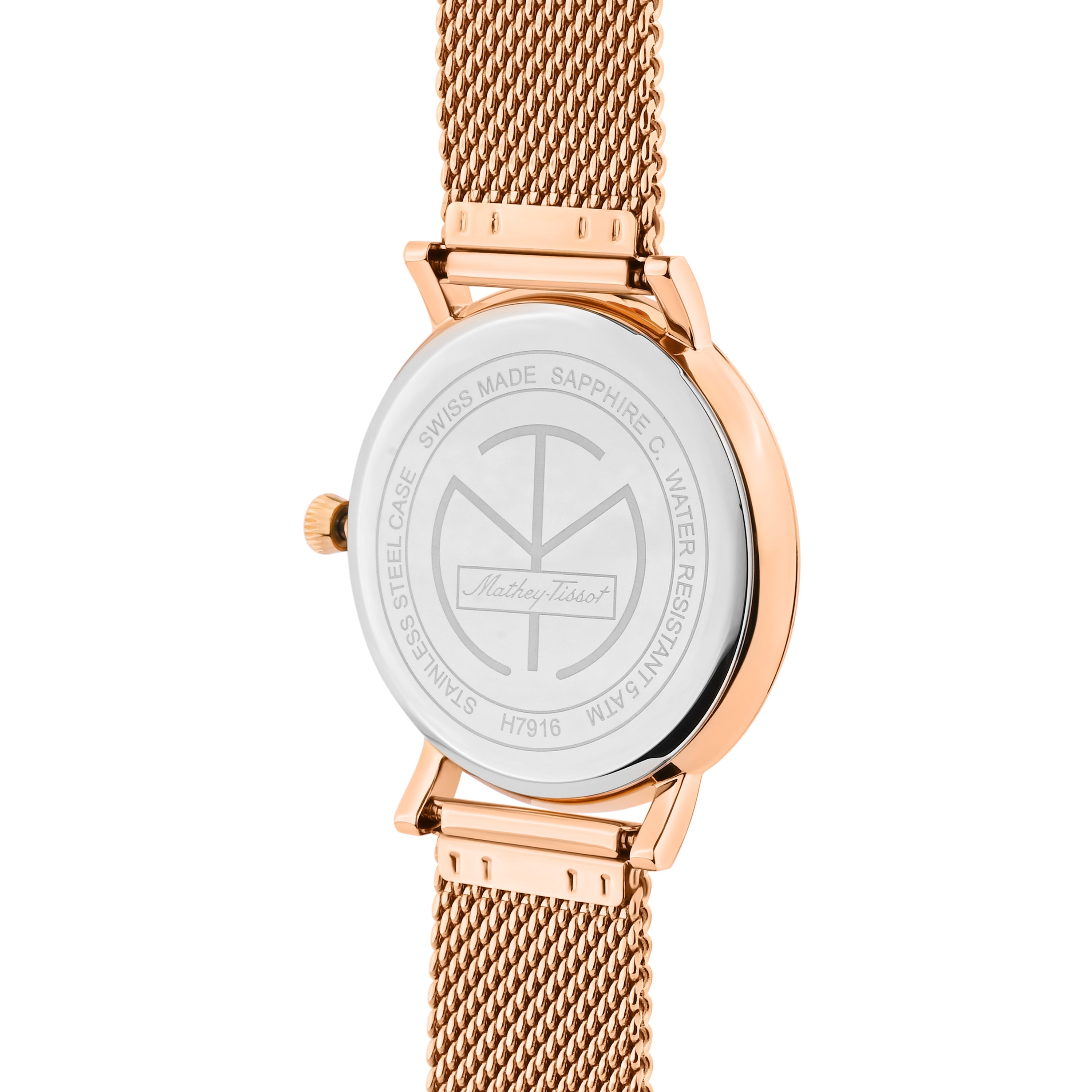 Mathey-Tissot Swiss Made Monsoon  Quartz Ronda 515 Movement Black Dial Analog Watch For - Gents H7916PN