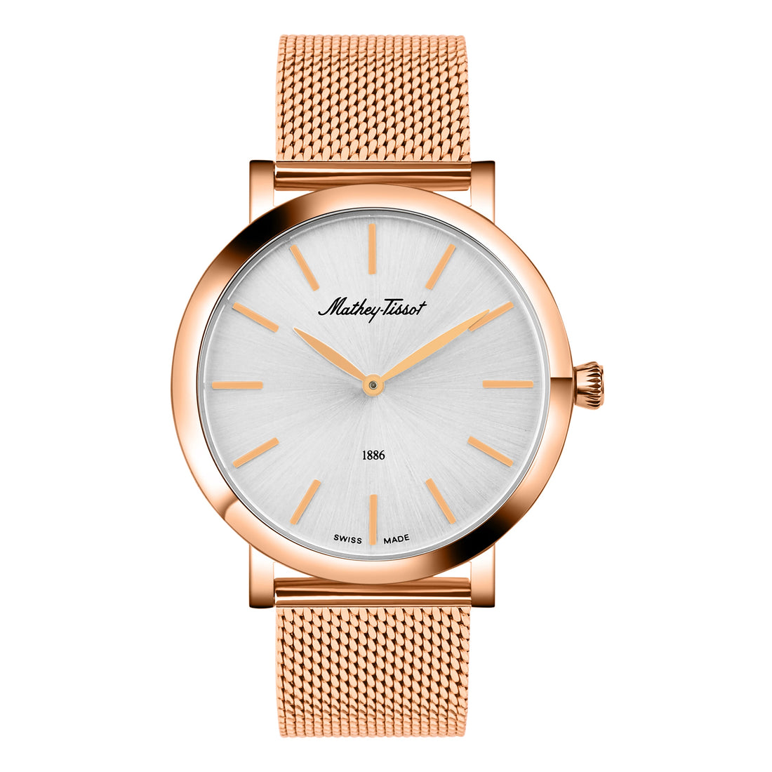 Mathey-Tissot Swiss Made Monsoon  Quartz Ronda 515 Movement Silver Dial Analog Watch For - Gents H7916PS