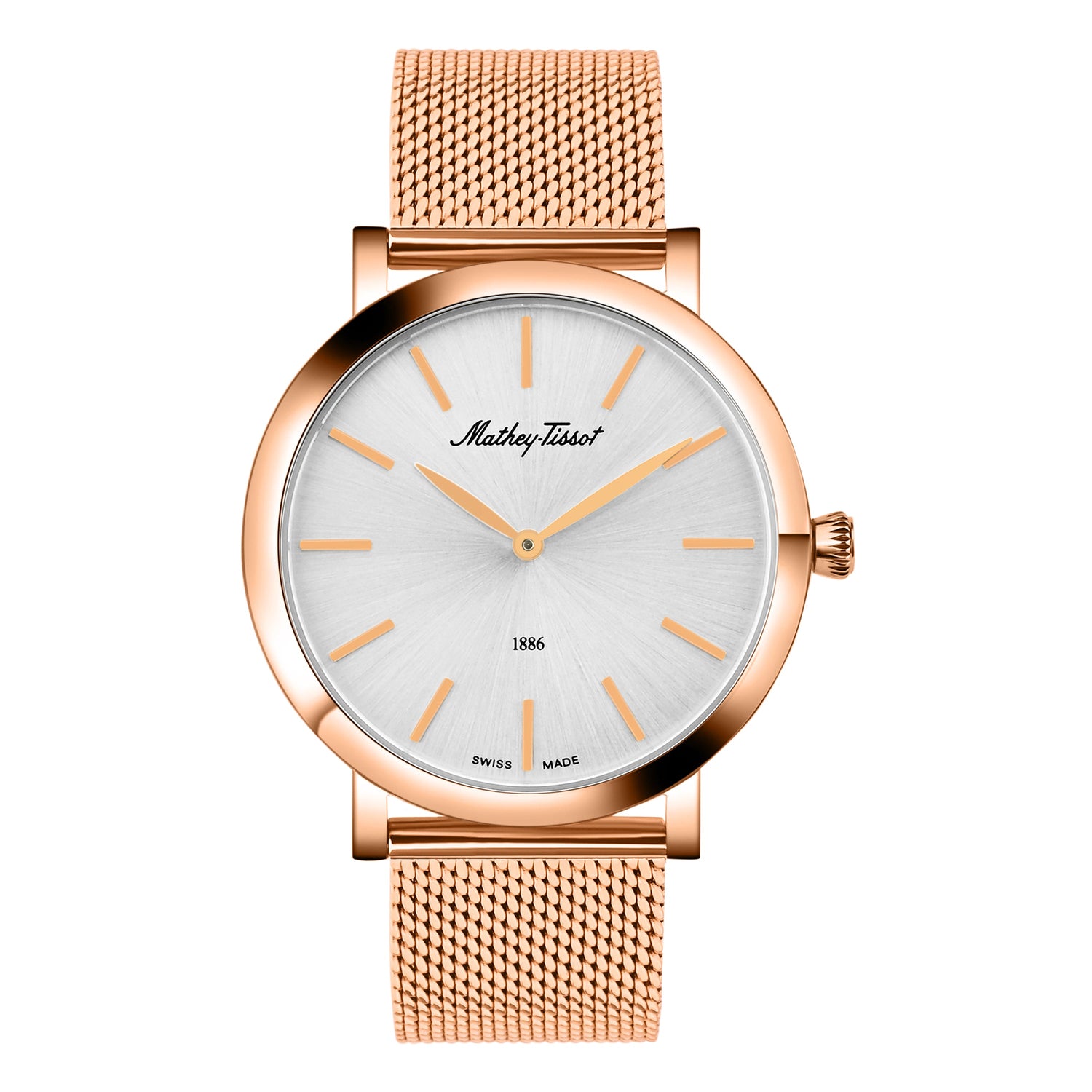 Mathey-Tissot Swiss Made Monsoon  Quartz Ronda 515 Movement Silver Dial Analog Watch For - Gents H7916PS