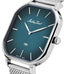 Mathey-Tissot Stainless Steel Swiss Made Classic Analogue Green Dial Silver Band Watch For Men - H7917Av