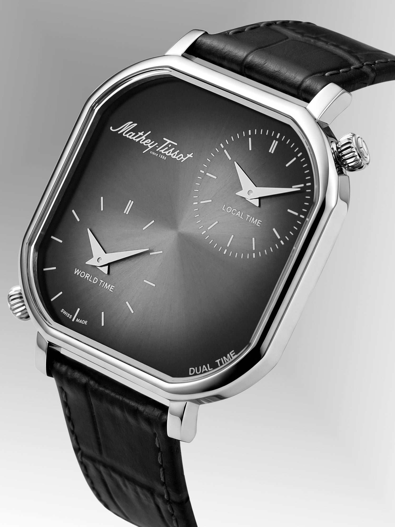 Mathey-Tissot Swiss Made Quartz Black Dial Analog Watch - Gents H7917DTALN