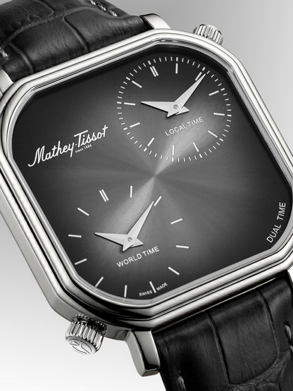 Mathey-Tissot Swiss Made Quartz Black Dial Analog Watch - Gents H7917DTALN