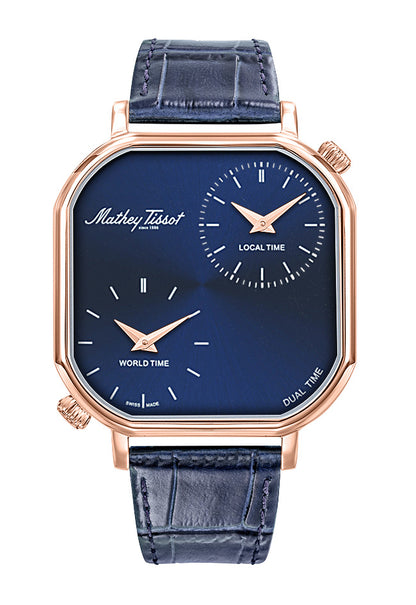 Mathey-Tissot Swiss Made Quartz Blue Dial Analog Watch - Gents H7917DTRLBU