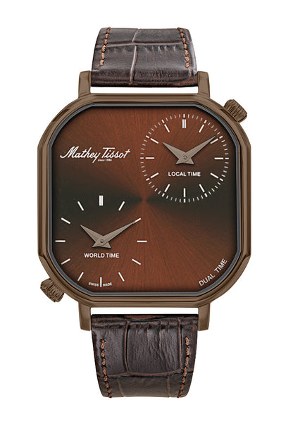 Mathey-Tissot Swiss Made Quartz Brown Dial Analog Watch - Gents H7917DTRLM