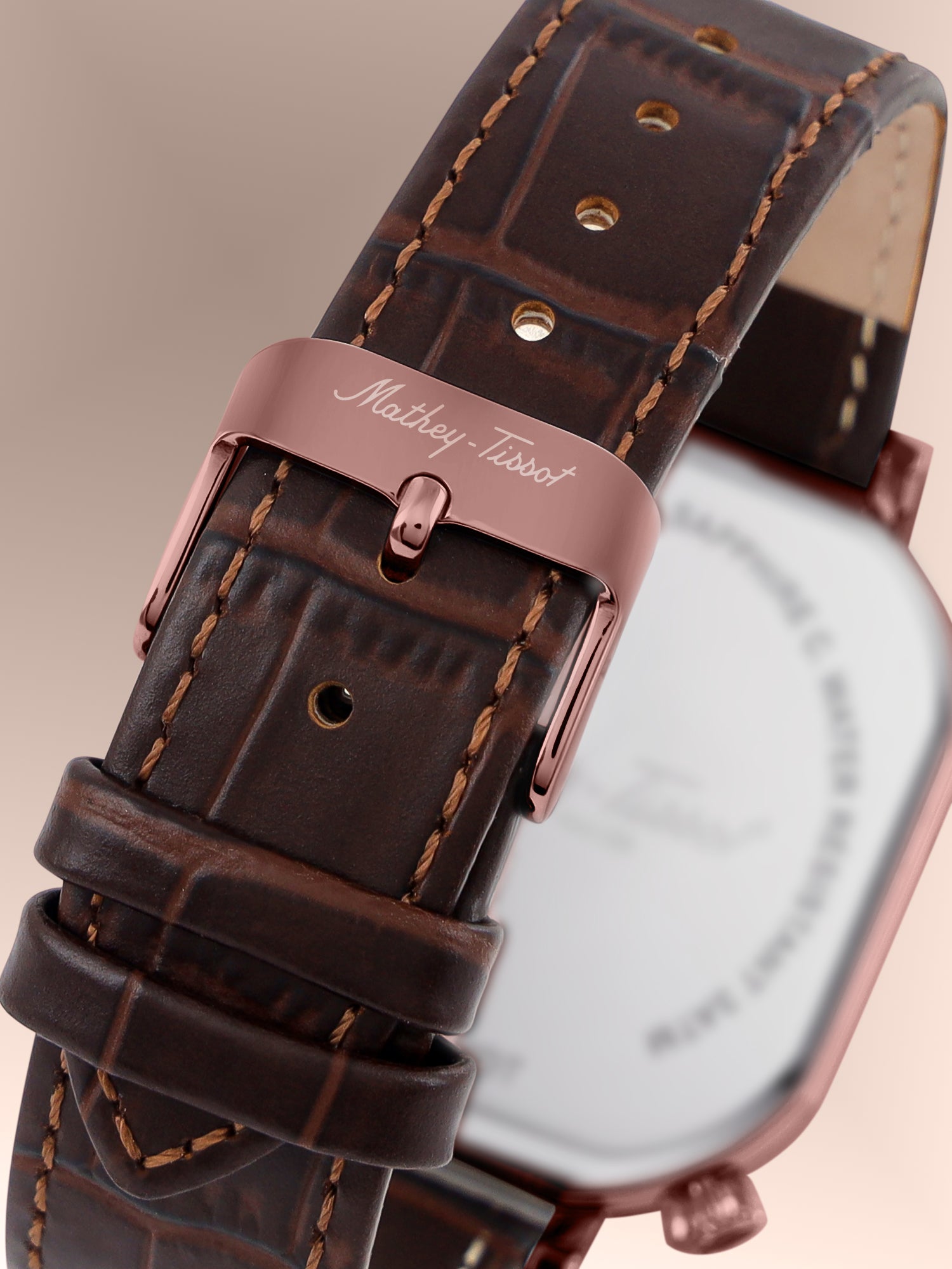 Mathey-Tissot Swiss Made Quartz Brown Dial Analog Watch - Gents H7917DTRLM