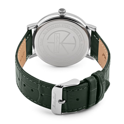 Mathey-Tissot Swiss Made H7918ALN Quatrz Green Dial Analog Watch For Gents - H7918ALV