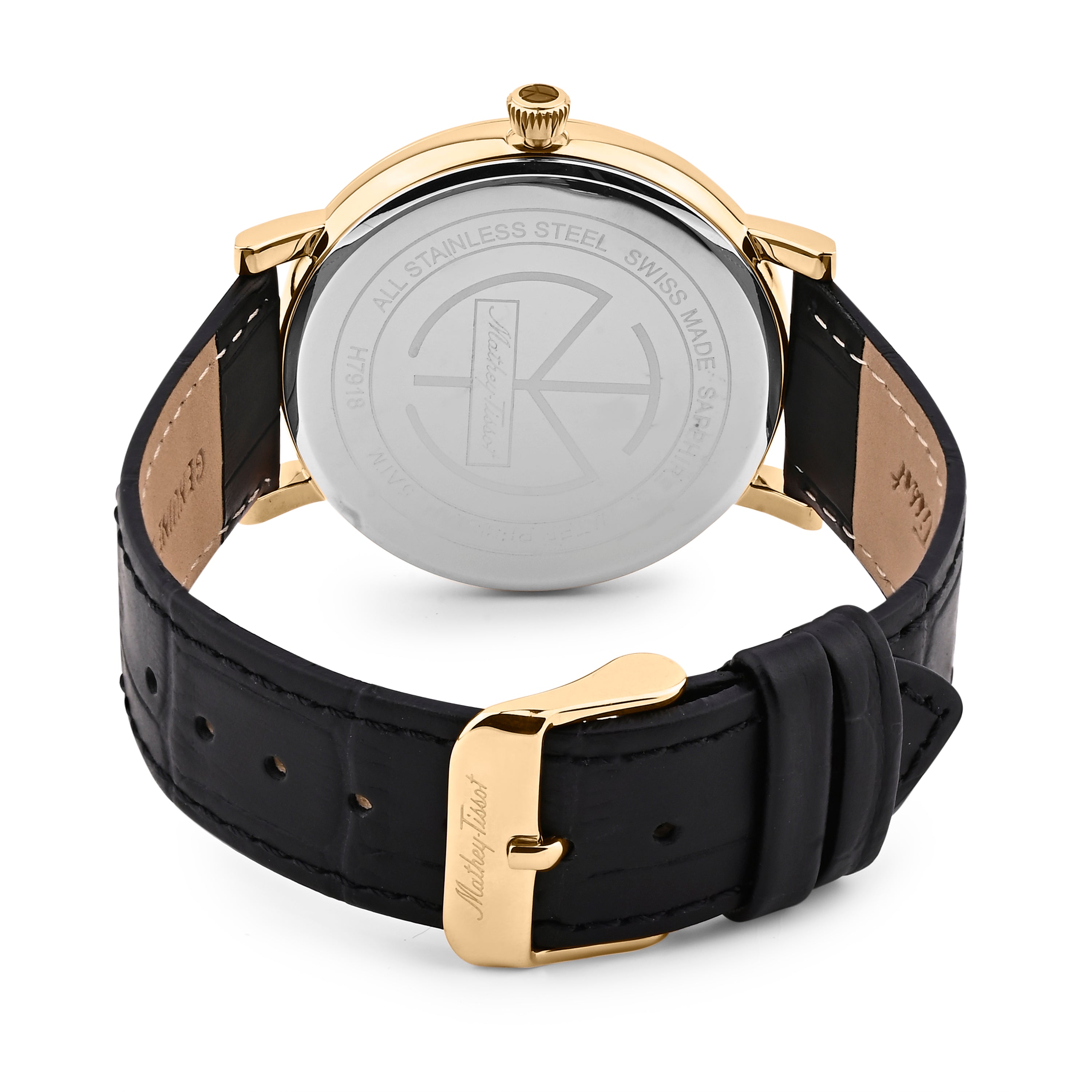 Mathey-Tissot Swiss Made Monsoon Day-Date Quatrz White Dial Analog Watch For Gents - H7918PLS