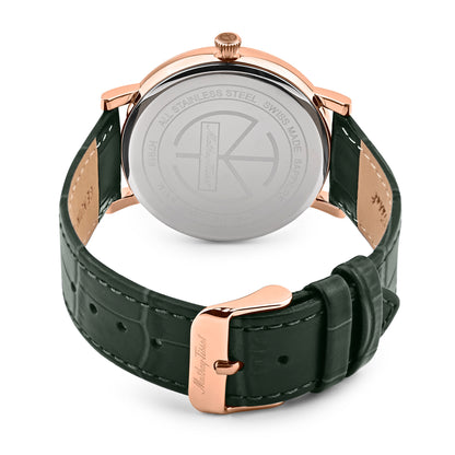 Mathey-Tissot Swiss Made Monsoon Day-Date Quatrz Green Dial Analog Watch For Gents - H7918PLV