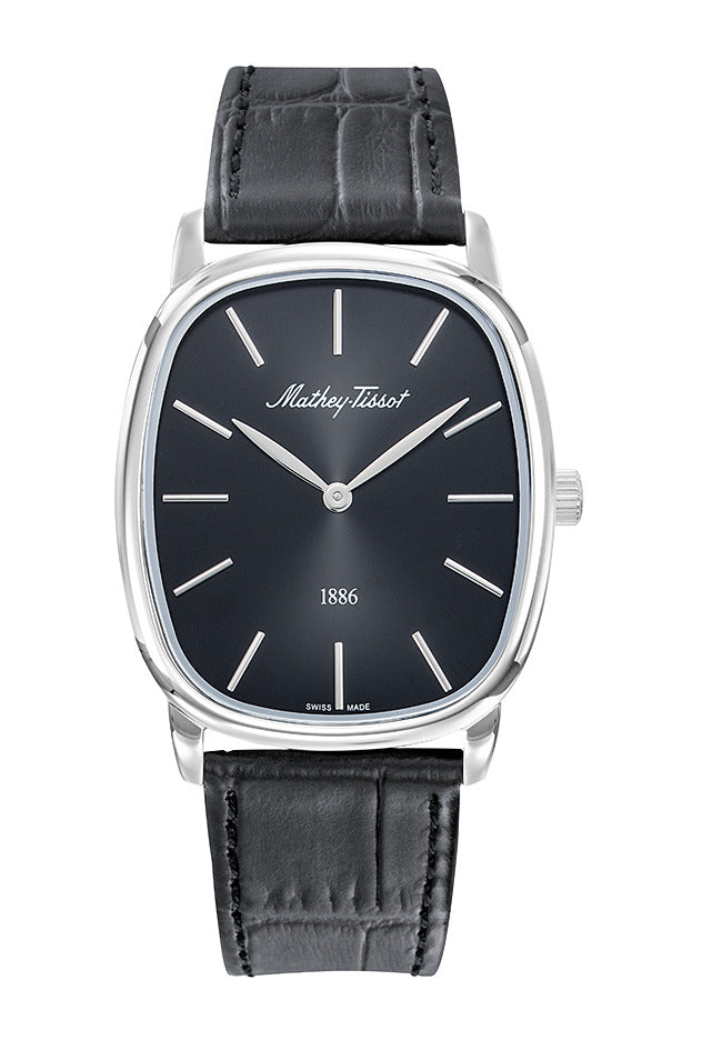 Mathey-Tissot Swiss Made Quartz Black Dial Analog Watch - Unisex H7919ALN