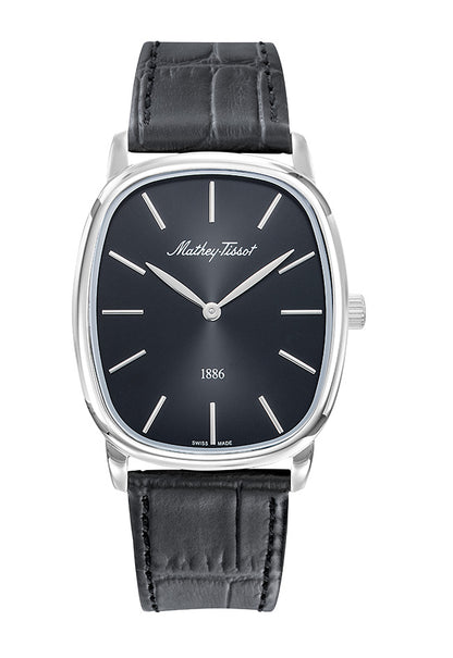 Mathey-Tissot Swiss Made Quartz Black Dial Analog Watch - Unisex H7919ALN
