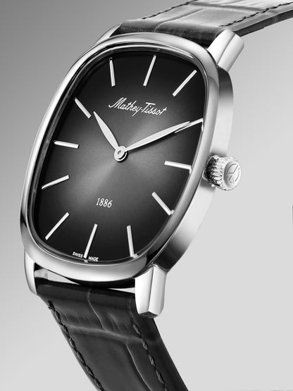 Mathey-Tissot Swiss Made Quartz Black Dial Analog Watch - Unisex H7919ALN