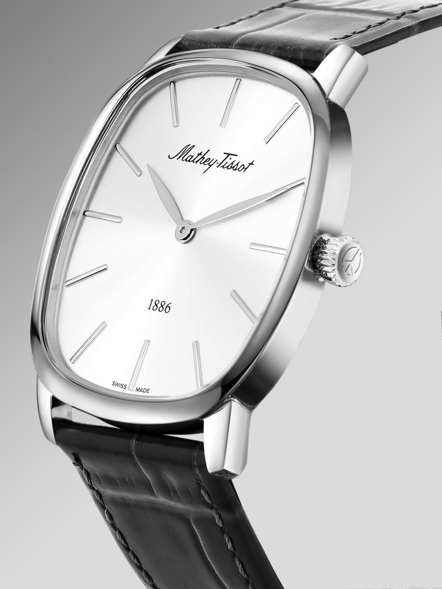 Mathey-Tissot Swiss Made Quartz White Dial Analog Watch - Unisex H7919ALS
