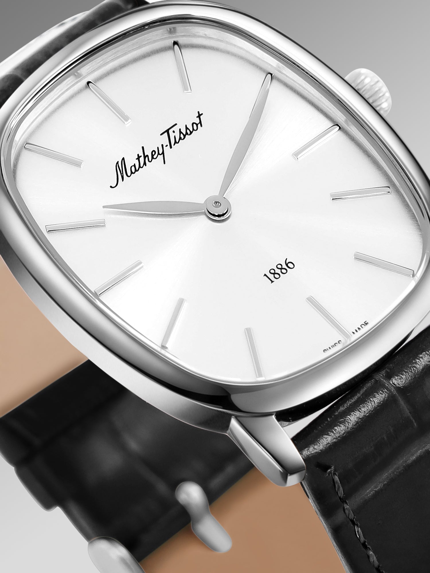 Mathey-Tissot Swiss Made Quartz White Dial Analog Watch - Unisex H7919ALS