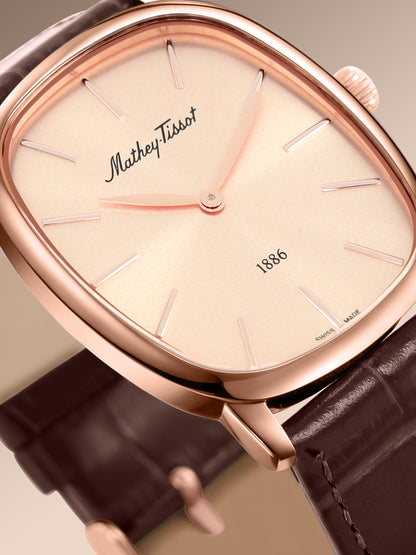 Mathey-Tissot Swiss Made Quartz Pink Dial Analog Watch - Unisex H7919PLDI