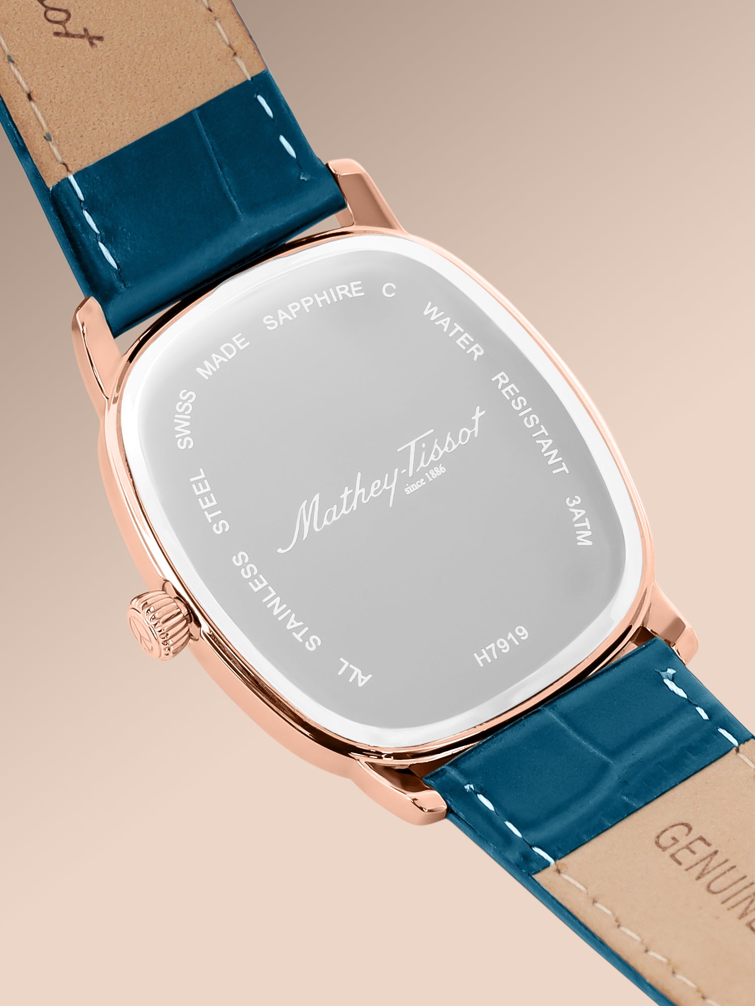 Mathey-Tissot Swiss Made Quartz Blue Dial Analog Watch - Unisex H7919PLBU