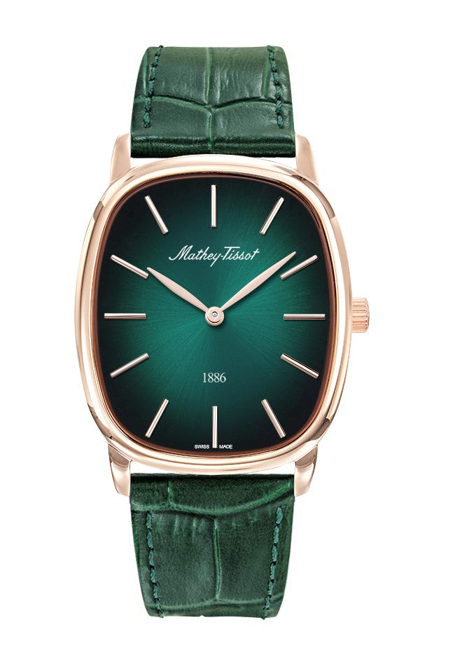 Mathey-Tissot Swiss Made Quartz Green Dial Analog Watch - Unisex H7919PLV