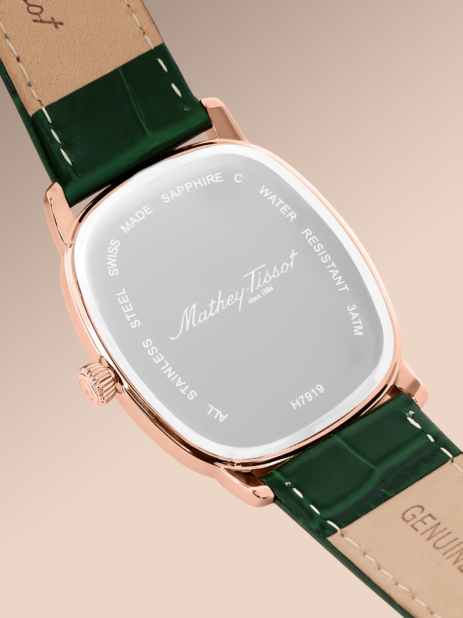 Mathey-Tissot Swiss Made Quartz Green Dial Analog Watch - Unisex H7919PLV